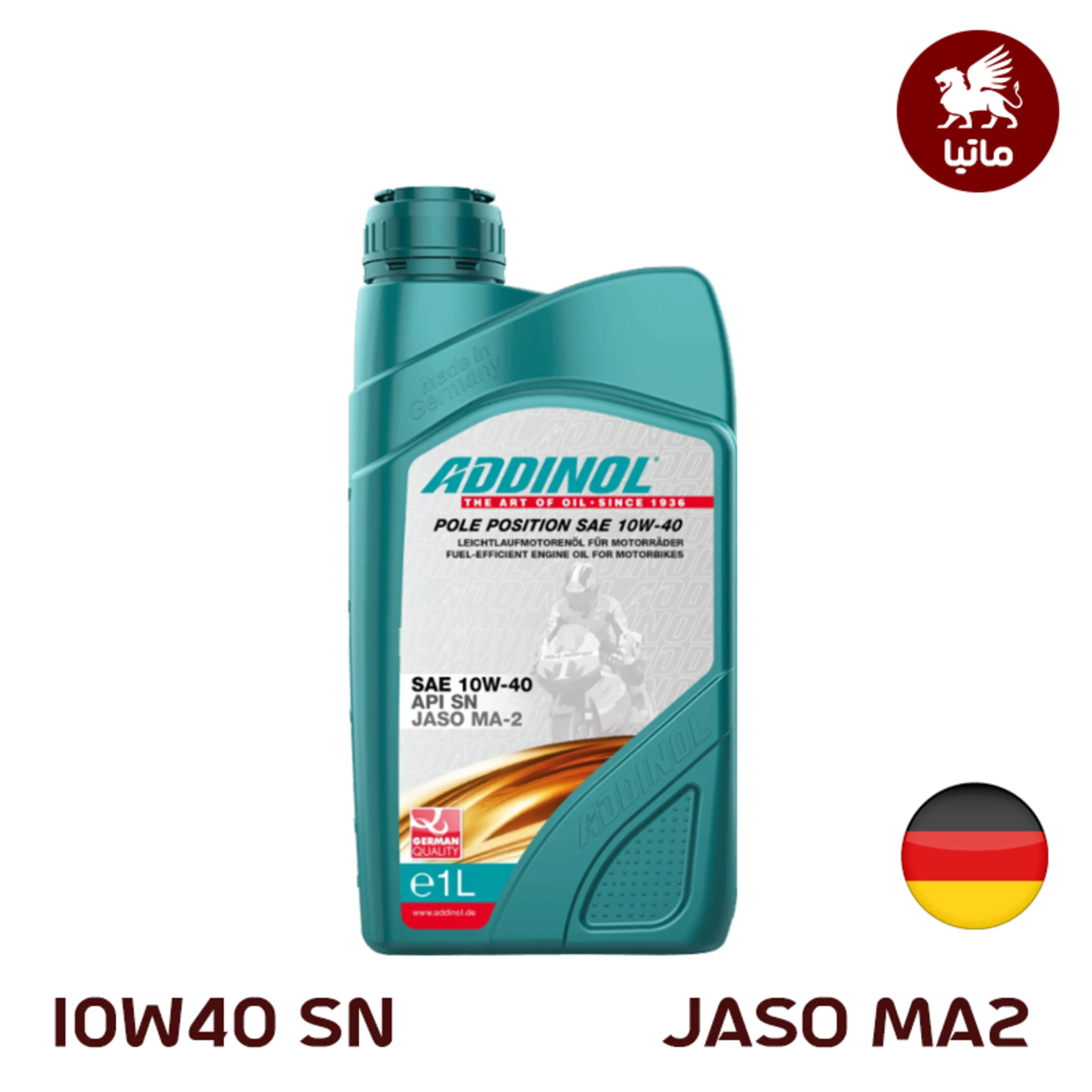 روغن موتور سیکلت آدینول 10W40 SN POLE POSITION