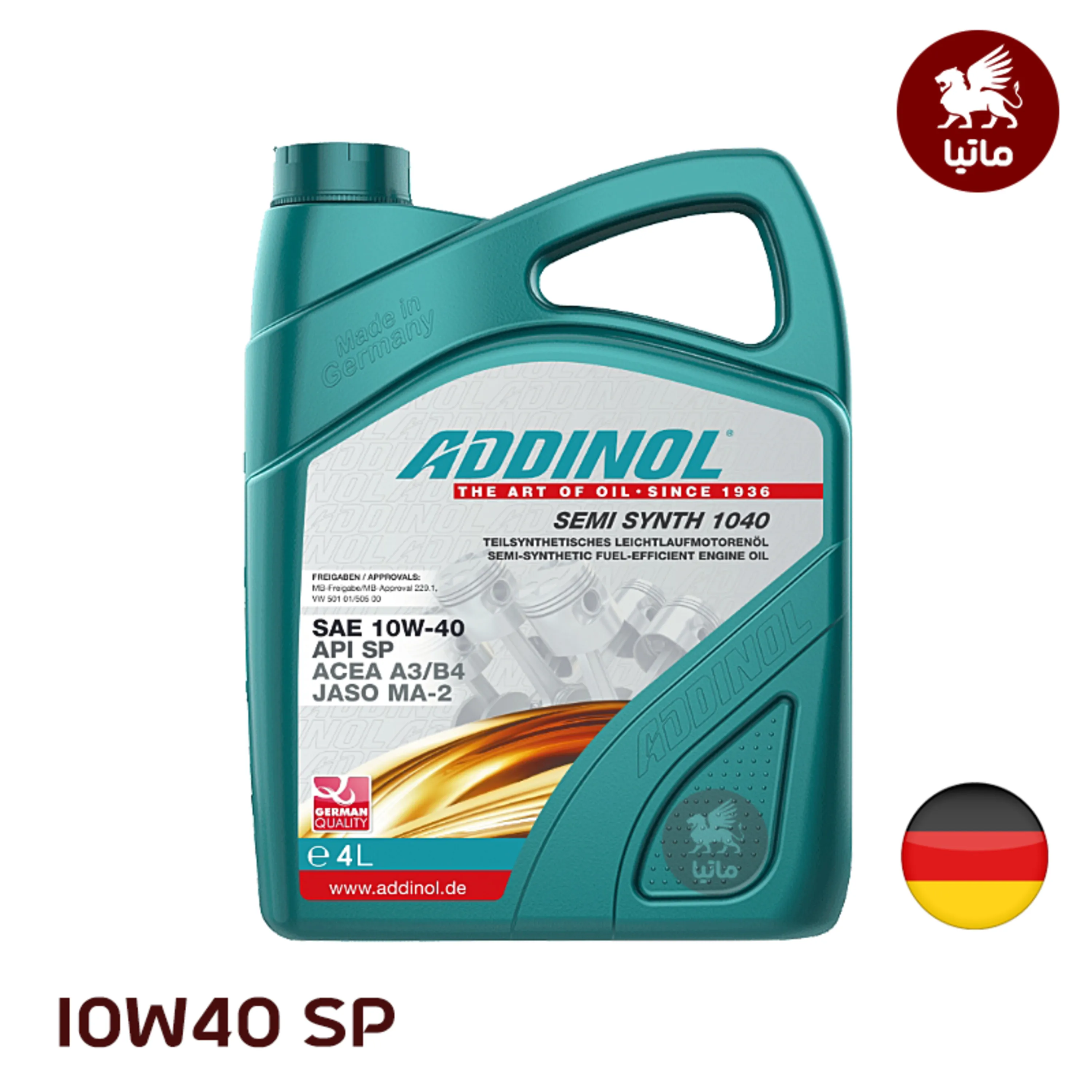 روغن موتور ادینول 10W40 SP
