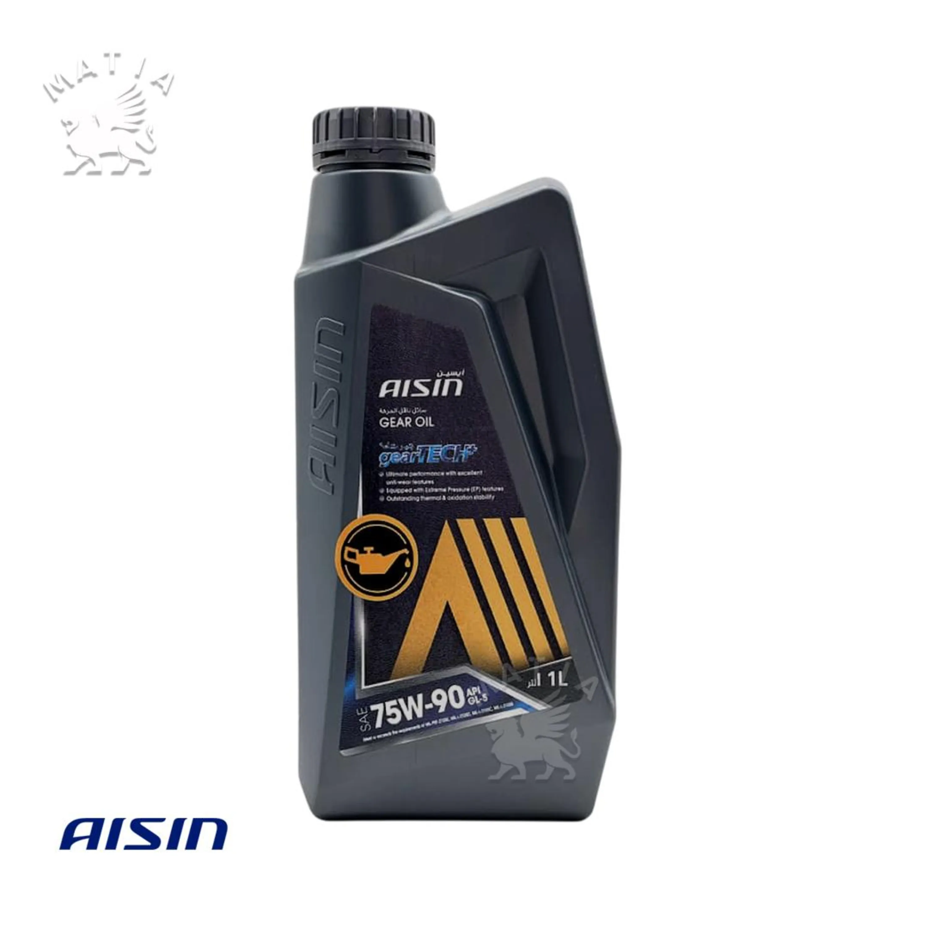 روغن گیربکس آیسین 75W90 GL5 مدل gearTECH  حجم 1 لیتر